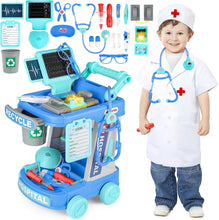 Load image into Gallery viewer, Multi-purpose Doctors Trolley Set for Kids Medical Centr Playsets Medical Tools Role Play Toy Educational Doctor Playset for Girls and Boys age 3-12