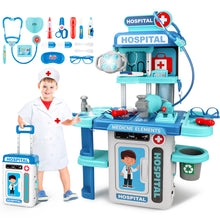 Load image into Gallery viewer, Doctor Playset for Kids Pretend Medical Station with Realistic Features & Lights - Educational Role Play Toys for 3-5 Year Old Girls and Boys - Perfect Gift for Christmas Birthday