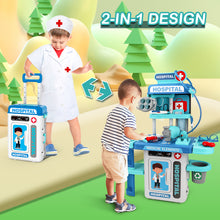 Load image into Gallery viewer, Doctor Playset for Kids Pretend Medical Station with Realistic Features & Lights - Educational Role Play Toys for 3-5 Year Old Girls and Boys - Perfect Gift for Christmas Birthday