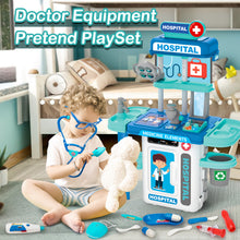 Load image into Gallery viewer, Doctor Playset for Kids Pretend Medical Station with Realistic Features & Lights - Educational Role Play Toys for 3-5 Year Old Girls and Boys - Perfect Gift for Christmas Birthday