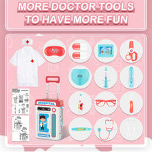 Load image into Gallery viewer, Doctor Playset for Kids Pretend Medical Station with Realistic Features & Lights - Educational Role Play Toys for 3-5 Year Old Girls and Boys - Perfect Gift for Christmas Birthday