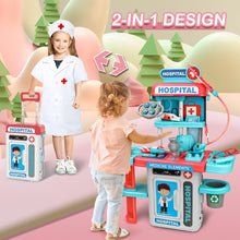 Load image into Gallery viewer, Doctor Playset for Kids Pretend Medical Station with Realistic Features & Lights - Educational Role Play Toys for 3-5 Year Old Girls and Boys - Perfect Gift for Christmas Birthday