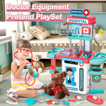 Load image into Gallery viewer, Doctor Playset for Kids Pretend Medical Station with Realistic Features & Lights - Educational Role Play Toys for 3-5 Year Old Girls and Boys - Perfect Gift for Christmas Birthday