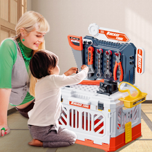 Load image into Gallery viewer, 4 in 1 Kids Portable Workbench 90 Pcs Transformable Tool Bench