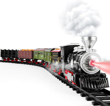 Load image into Gallery viewer, Christmas Tree Toy Steam Train Set w/ Lights Sounds Christmas Train Set Electric Train Sets for Kids Toy Christmas Under Tree Decoration