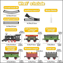 Load image into Gallery viewer, Christmas Tree Toy Steam Train Set w/ Lights Sounds Christmas Train Set Electric Train Sets for Kids Toy Christmas Under Tree Decoration