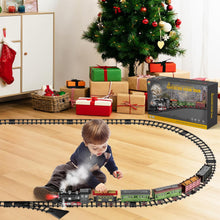 Load image into Gallery viewer, Christmas Tree Toy Steam Train Set w/ Lights Sounds Christmas Train Set Electric Train Sets for Kids Toy Christmas Under Tree Decoration
