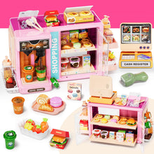Load image into Gallery viewer, Supermarket Playset Deluxe Grocery Store with Cash Register & Coffee Maker Educational Role Play Toy for Toddlers & Kids (Green or Pink)