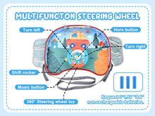 Load image into Gallery viewer, Kids Steering Wheel Toy with Lights and Music Interactive Driving Simulation Playset for Toddlers, Travel Entertainment with Horn and Gear Shift Fun Gift for Boys Girls