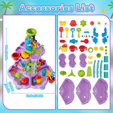Load image into Gallery viewer, Kids Sand and Water Purple Play Table Summer Garden Activity Set Indoor Outdoor Summer Garden Toys Sand Pit Water table