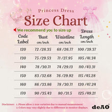 Load image into Gallery viewer, Girls Princess Dress High-end Flower Girl Lace Embroidery Wedding Bridesmaid Princess Pageant Long Dress Kids Party Maxi Vintage Dresses Banquet Maxi Prom Ball Gown for children 120cm to 170cm in height