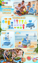 Load image into Gallery viewer, Kids Beach Toy Set with Wagon Sand Water Play Table with Accessories