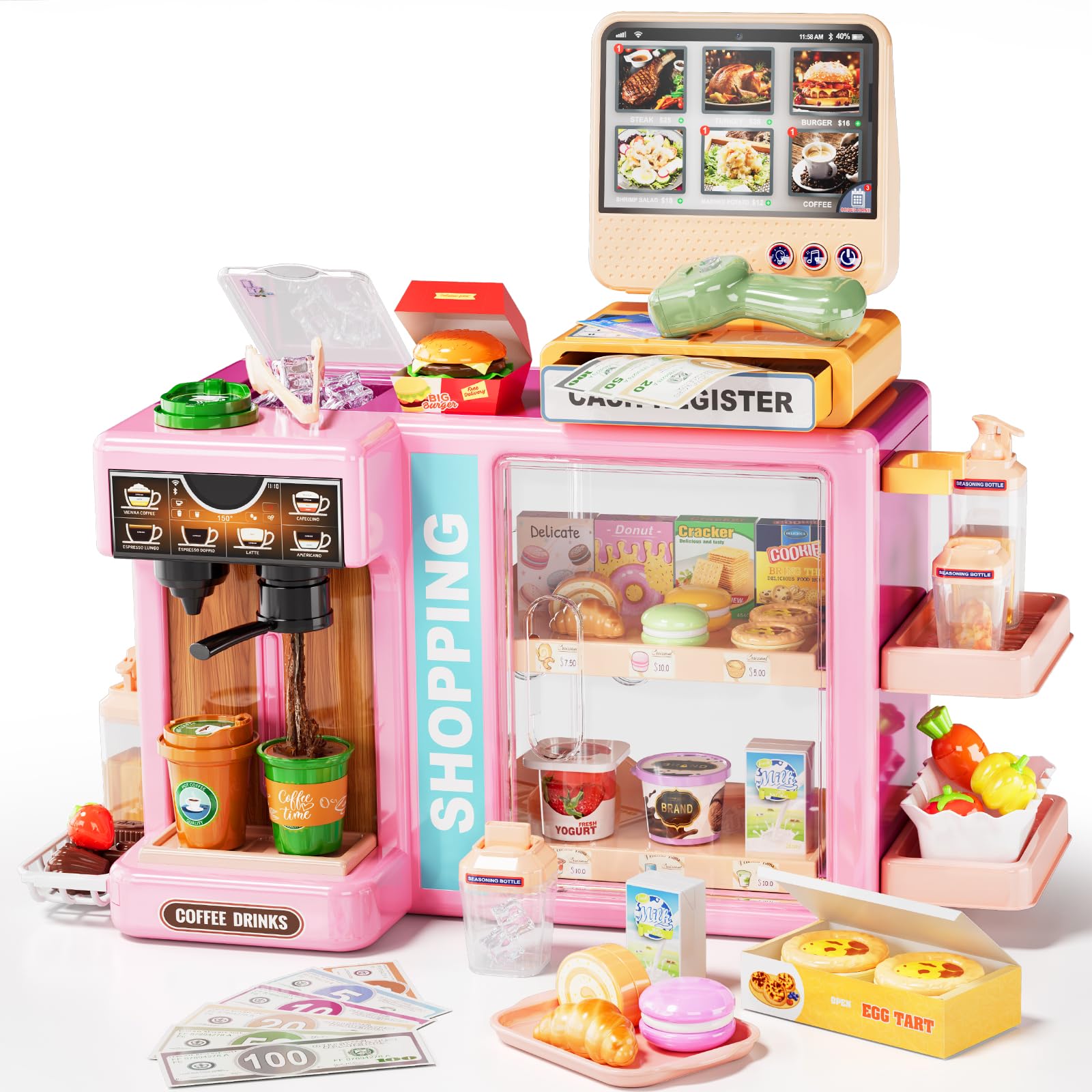 Supermarket Playset Deluxe Grocery Store with Cash Register