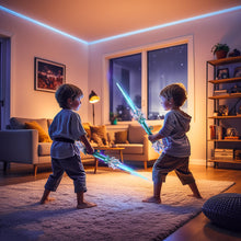 Load image into Gallery viewer, Pink+blue Retractable Lightsaber Fidget Spinner-Double-Ended Design with Sound & Light Integration Perfect Toy for Cosplay, Parties and Birthday Presents Fun for All Ages