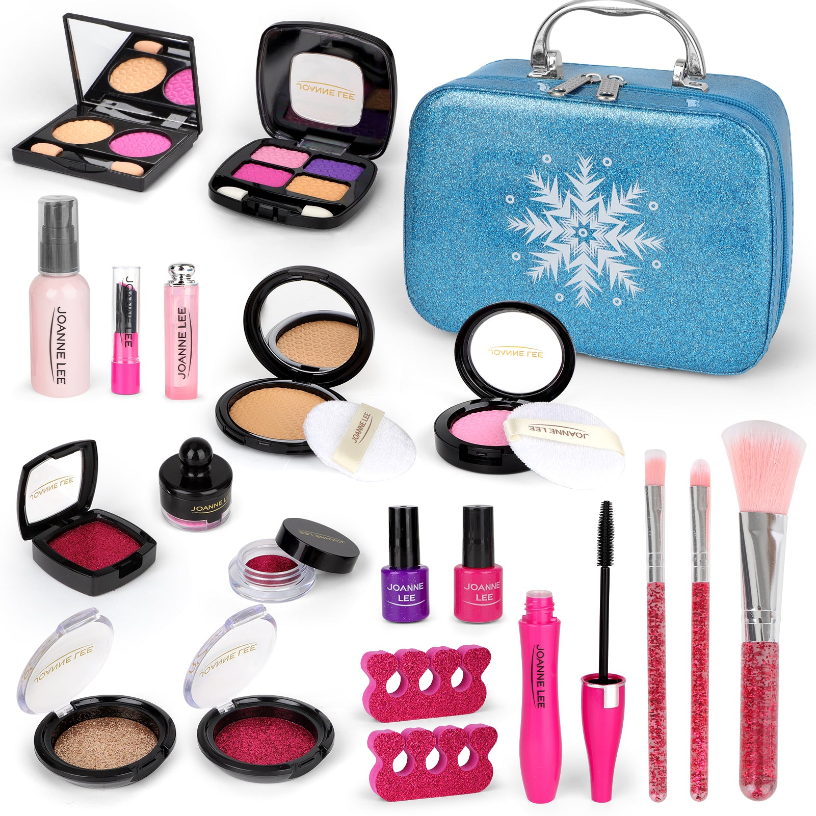 Pretend Play Kids Makeup Toy Set for Girls Realistic Model with Nail Polish Eyeshadow Lipstick Princess Gift for Christmas Birthday Ages 3 10