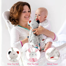 Load image into Gallery viewer, 2 Pair Baby Comforter Blanket for New-born Toys Sensory Toys for Babies Baby New-born Animal Soft Toys Gifts Soft Touch Cuddle Snuggle Toys
