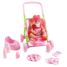 Load image into Gallery viewer, Baby Doll Play Set with Stroller and Realistic Accessories
