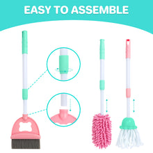 Load image into Gallery viewer, Household Cleaning Pretend Play Toy Set Housekeeping Broom Mop Duster Dustpan Brushes Cleaning Role Play Tools Gifts for Boys Girls