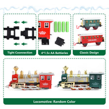 Load image into Gallery viewer, 13 Piece Classic Toy Train Set for Kids with Headlight Smoke Realistic Sounds 3 Car Carriage 11 Feet Track Kids Toys Prefect Christmas Gift