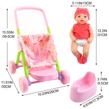 Load image into Gallery viewer, Baby Doll Play Set with Stroller and Realistic Accessories