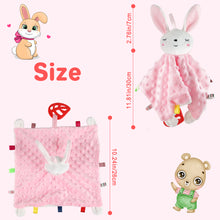 Load image into Gallery viewer, 2 Pair Baby Comforter Blanket for New-born Toys Sensory Toys for Babies Baby New-born Animal Soft Toys Gifts Soft Touch Cuddle Snuggle Toys