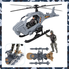Load image into Gallery viewer, Soldier Army Men Action Figures with Military Vehicles Toys PlaysetToy Soldiers with Military Trucks Helicopter Boat for Birthday Christmas