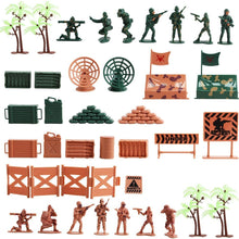 Load image into Gallery viewer, 56 Pieces Military Army Play Set with Play Map Toy Soldiers Military Vehicles Planes and Battlefield Great Fun Toys Gifts for Kids