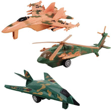Load image into Gallery viewer, 56 Pieces Military Army Play Set with Play Map Toy Soldiers Military Vehicles Planes and Battlefield Great Fun Toys Gifts for Kids