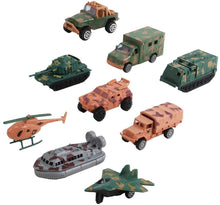 Load image into Gallery viewer, 56 Pieces Military Army Play Set with Play Map Toy Soldiers Military Vehicles Planes and Battlefield Great Fun Toys Gifts for Kids