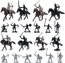 Load image into Gallery viewer, 76 Pcs Ancient Wars Play Set w/Castle Soldiers Shield Cart Ladder Flying Dragon Battlefield Accessories War Figures Toys Gift for Kids