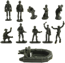 Load image into Gallery viewer, Model Ship Aircraft Carrier with Small Scale Model Planes, Trucks, Helicopter, Tank, Submarine, Battle Shops & Action Figures Included