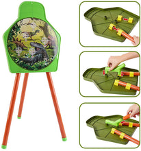 Load image into Gallery viewer, Dinosaur Themed Bow and Arrow Shooting Archery Set with Bow Suction Top Arrows Quiver Target Stand Outdoor Garden Game for Kids