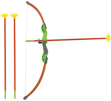 Load image into Gallery viewer, Dinosaur Themed Bow and Arrow Shooting Archery Set with Bow Suction Top Arrows Quiver Target Stand Outdoor Garden Game for Kids