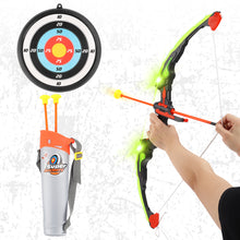 Load image into Gallery viewer, Kids Archery Shooting Set with Light Up Bow And Arrow and Target