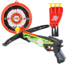 Load image into Gallery viewer, Toy Crossbow Set with Target Suction Cup Arrows and Target Board – Great Indoor and Outdoor Target Games for Kids