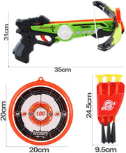 Load image into Gallery viewer, Toy Crossbow Set with Target Suction Cup Arrows and Target Board – Great Indoor and Outdoor Target Games for Kids