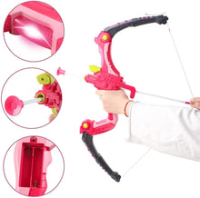 Load image into Gallery viewer, Luminous Archery Play Set Toy with Target Suction Cup Arrows Target Board 6 Foam Targets Indoor Outdoor Target Games for Children(Pink)