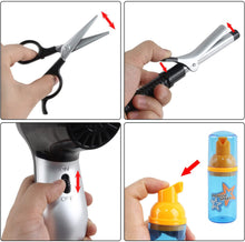 Load image into Gallery viewer, Stylist Hairdresser Barber Salon Role Play Set with Hairdryer, Curling Iron Belt and Styling Accessories Pretend Play Set for Kids