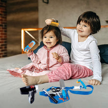 Load image into Gallery viewer, Stylist Hairdresser Barber Salon Role Play Set with Hairdryer, Curling Iron Belt and Styling Accessories Pretend Play Set for Kids