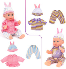 Load image into Gallery viewer, 6 Set Dolls Clothes Outfits for 12 to 16 Inch Baby Dolls Toys Dress-Up Fashion Baby Doll Clothes Accessories for New Born Baby Dolls