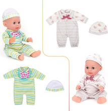 Load image into Gallery viewer, 6 Set Dolls Clothes Outfits for 12 to 16 Inch Baby Dolls Toys Dress-Up Fashion Baby Doll Clothes Accessories for New Born Baby Dolls