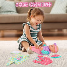 Load image into Gallery viewer, 6 Set Dolls Clothes Outfits for 12 to 16 Inch Baby Dolls Toys Dress-Up Fashion Baby Doll Clothes Accessories for New Born Baby Dolls