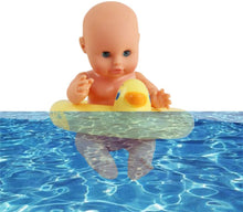 Load image into Gallery viewer, 12” Interactive Swimming Baby Doll Bath Time Bathing and Swim Play Set with Toy Rubber Ring Soap Kids Toys Prefect Christmas Gift