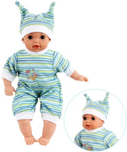 Load image into Gallery viewer, 14" 11 Piece Baby Doll and Push along Walker Play Set with Removable Clothes 12 Sounds Light Functions Kids Toys Prefect Christmas Gift