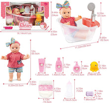 Load image into Gallery viewer, Baby Doll Bath Play Set with Real Water Faucet Function and Baby Doll Accessories Included