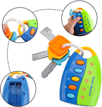 Load image into Gallery viewer, My First Mobile Phone and Car Key Fob Toy for Children Toddlers - Great Fine Motor and Sensory Development Toy