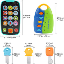 Load image into Gallery viewer, My First Mobile Phone and Car Key Fob Toy for Children Toddlers - Great Fine Motor and Sensory Development Toy