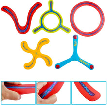 Load image into Gallery viewer, 5 Piece Colourful All Style Returning Boomerang Sports Outdoor Activities Game Toy Gift for Beginners and Young Throwers