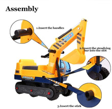 Load image into Gallery viewer, Ride On Excavator Digger 2 in1 for Toddlers Pedal Free Vehicle With Two Different Claws