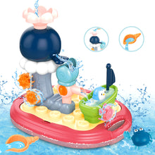 Load image into Gallery viewer, Baby Bath Toys Floating Boat Toys Baby Bath Tub Kids Bath interactive Sensory Toys with Waterwheel for Bathroom Bath time Swimming Pool